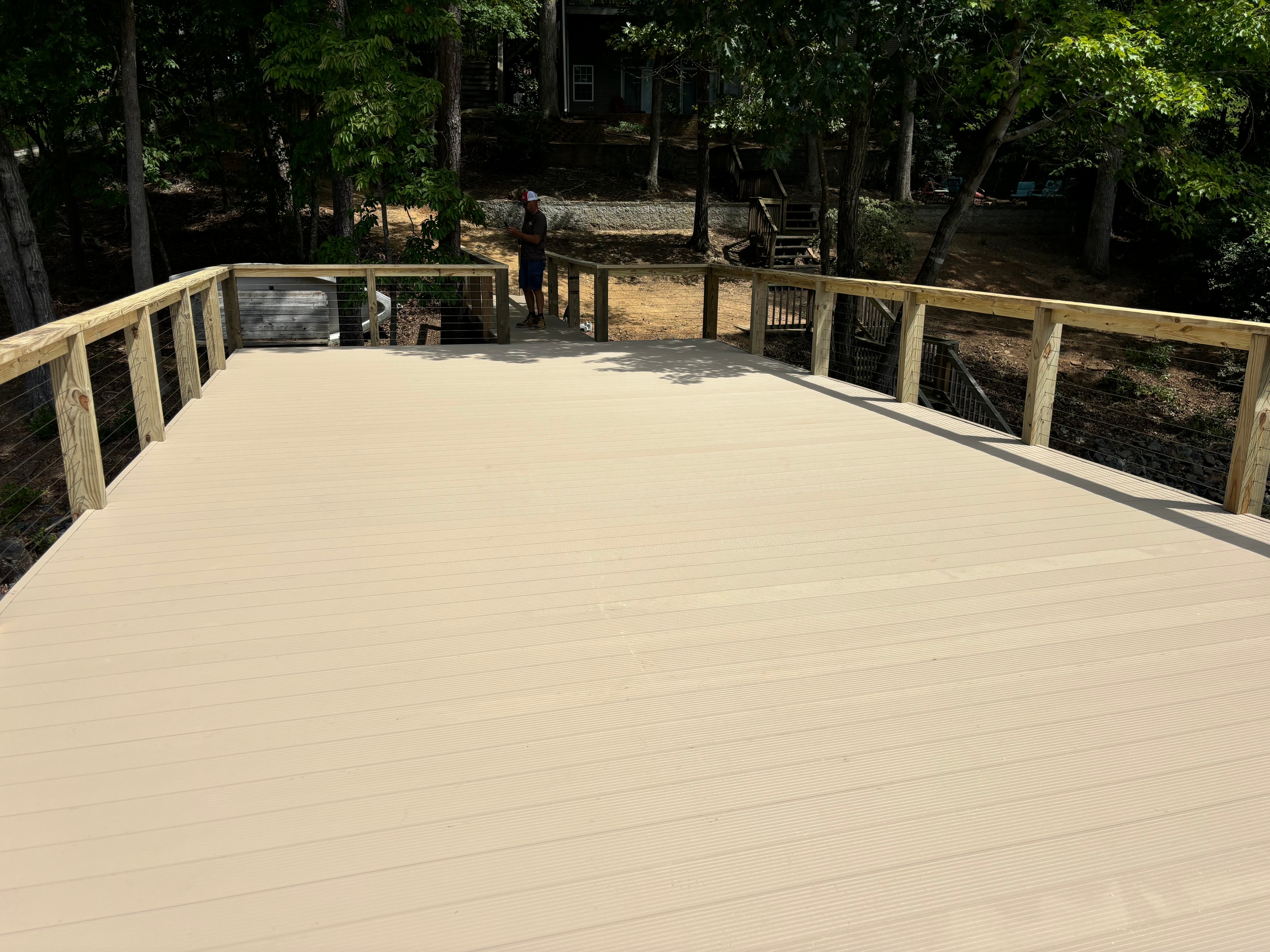 SHT Construction — new composite deck with cable railing system